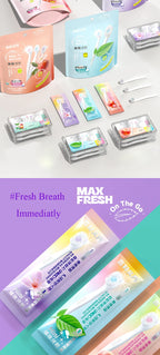 Mini-Zahnbürste mit Mund, Lufterfrischer, Perlen, Zahnstocher und Zungenschaber, 4-in-1, zum Entfernen von Mundgeruch, tragbares Mundpflege-Werkzeug, 1/20/24 Stück