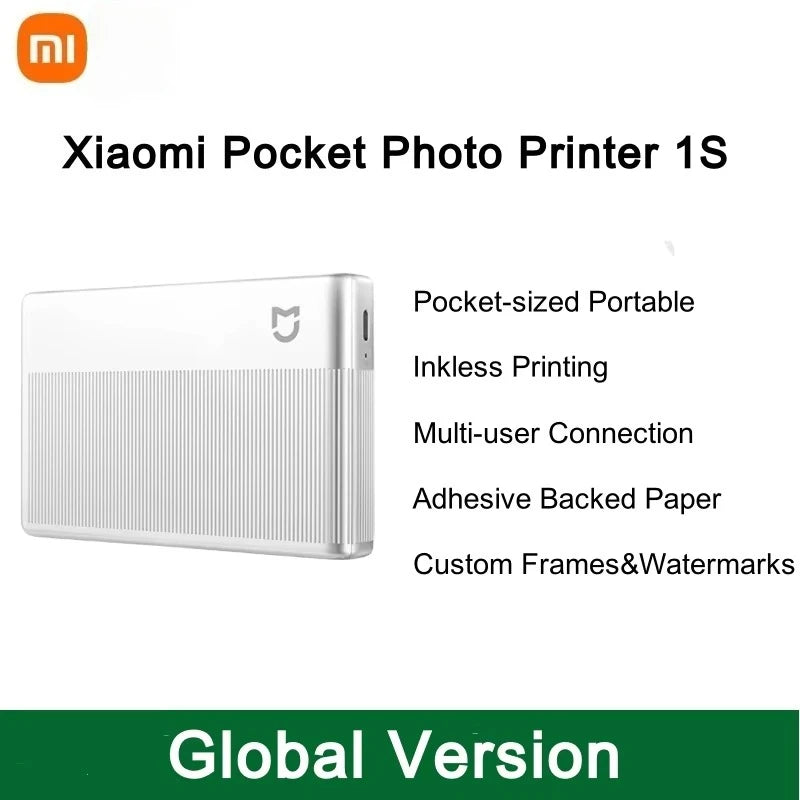 Globale Version Xiaomi Mi Tragbarer Fotodrucker Bluetooth 5.0 BLE ZINK Tintenlose Technologie AR-Videodruck Unterstützung Mi Home APP