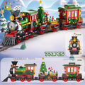HUIQIBAO Weihnachten 24-Tage-Countdown-Kalender Baum Weihnachtsmann Zug Modell Baustein DIY Ziegel Spielzeug für Kinder Erwachsene Geschenk