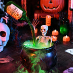 Halloween Hexenschüssel Magischer Kessel mit Nebelmaschine, Horrorhaus Ornamente Indoor, Home Party, Gruselige Requisiten, Halloween Spooky Decor