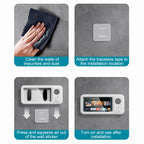 Dusch-Telefonhalterung mit Bluetooth-Lautsprecher, 360-Grad-Drehung, Wandhalterung für die Dusche, wasserdicht, beschlagfrei, für 4–6,9 Zoll große Handys