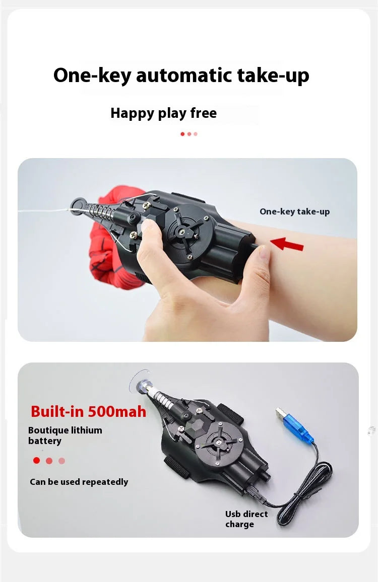 Auf Lager Spinnennetz Shooters Handgelenk Launcher Shooters Cosplay Requisiten Schießen Gerät Spielzeug Spinne Seide Launche Spielzeug