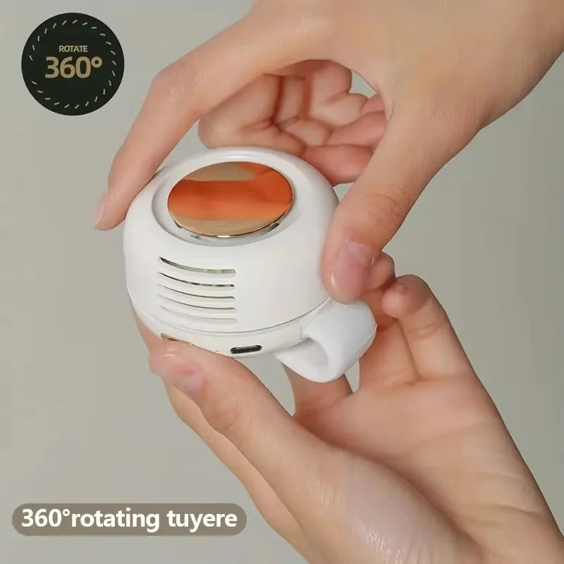 Mini ventilateur portable rechargeable sans pales, ventilateur de taille à clip, adapté à la ventilation extérieure, petit ventilateur de bureau