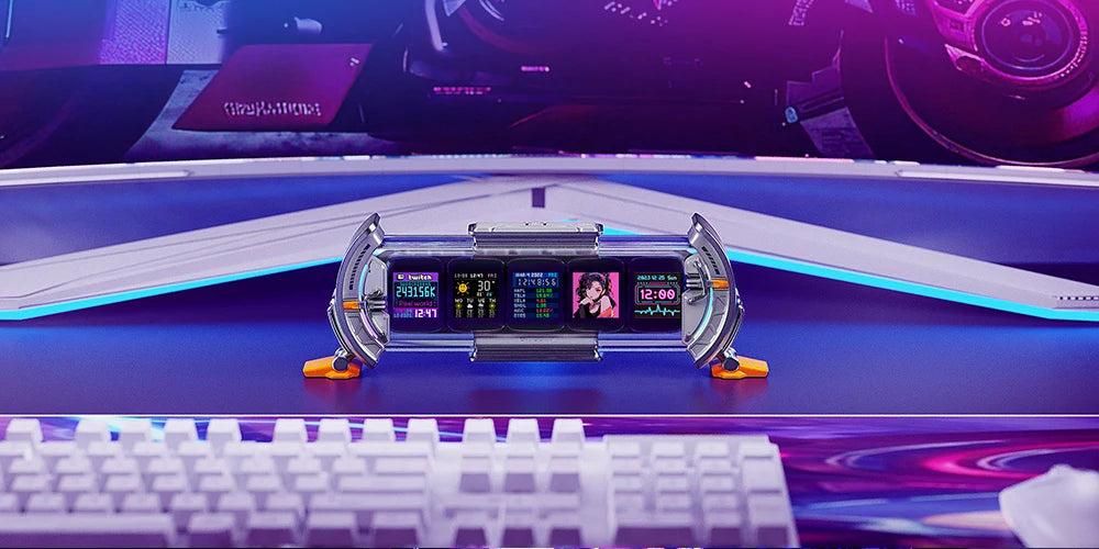 Divoom Times Gate-Cyberpunk-Gaming-Setup-Digitaluhr mit intelligenter App-Steuerung