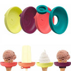 Silikon Eis-am-Stiel-Halter – Tropfschutz, wiederverwendbar, für Kinder, 4 Farben