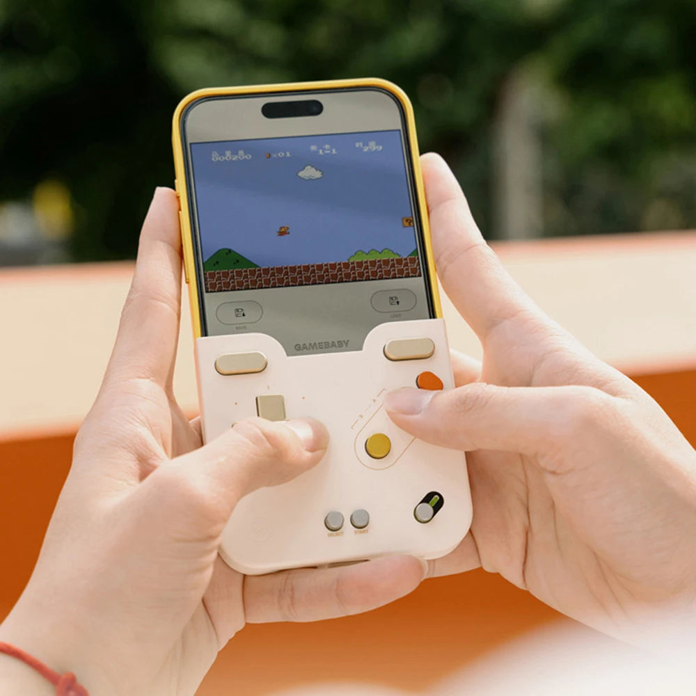 BITMOLAB GAMEBABY Telefon Fall Benutzerdefinierte Gamepads Für iPhone 16 15 Pro Max Retro Handheld Spielkonsole unterstützung GB GBC NES Layout Case
