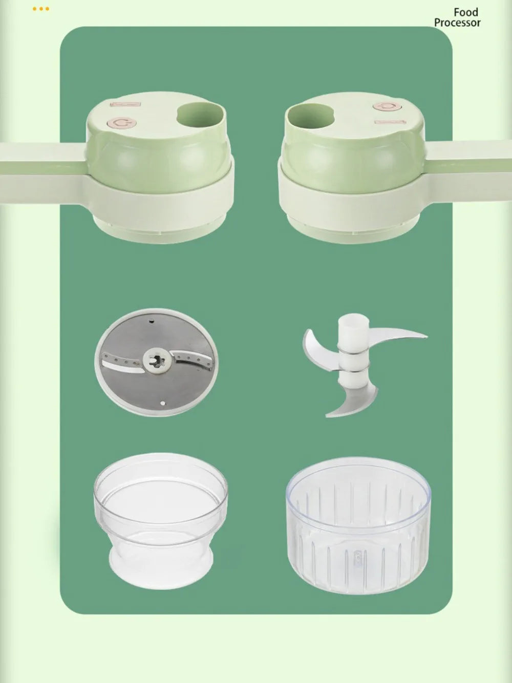 Elektrischer Gemüseschneider-Set, handgeführt, kabellos, Knoblauchstampfer, Lebensmittelzerkleinerer, Fleischwolf, Maschine, Schälen, Scheibe, Küchenzubehör