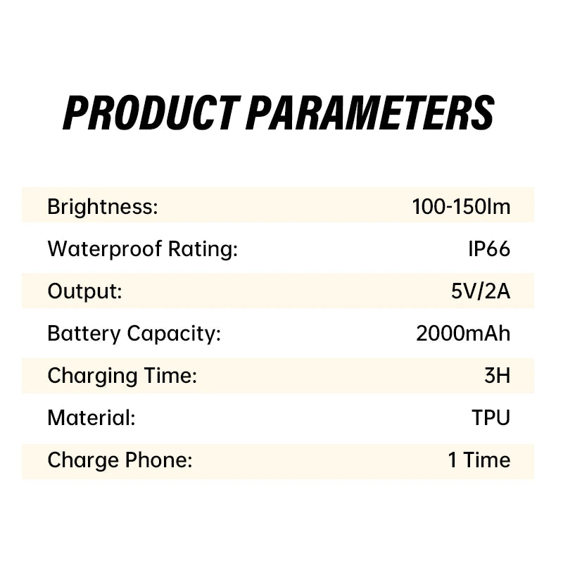 2-in-1-LED-Lampe, 2000 mAh, wiederaufladbar, Notlicht für den Außenbereich, IP66, wasserdicht, aufblasbar, faltbar, magnetisches Fülllicht, USB-Aufladung