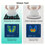 Airbag-Reisekissen, leichtes, atmungsaktives Reisesitzkissen, hoher Rückpralldruck, tragbares 3D-Luftzellen-Sitzkissen-Dekor