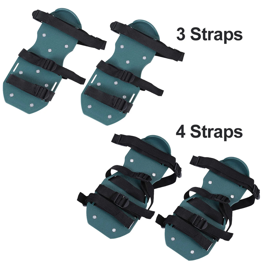Rasen-Spike-Schuhe, 1 Paar Rasenbelüfter-Sandalen, robuste Gras-Spikes-Schuhe mit Kunststoffschnalle, Gartenwerkzeug, Rasenbelüfter-Schuhe