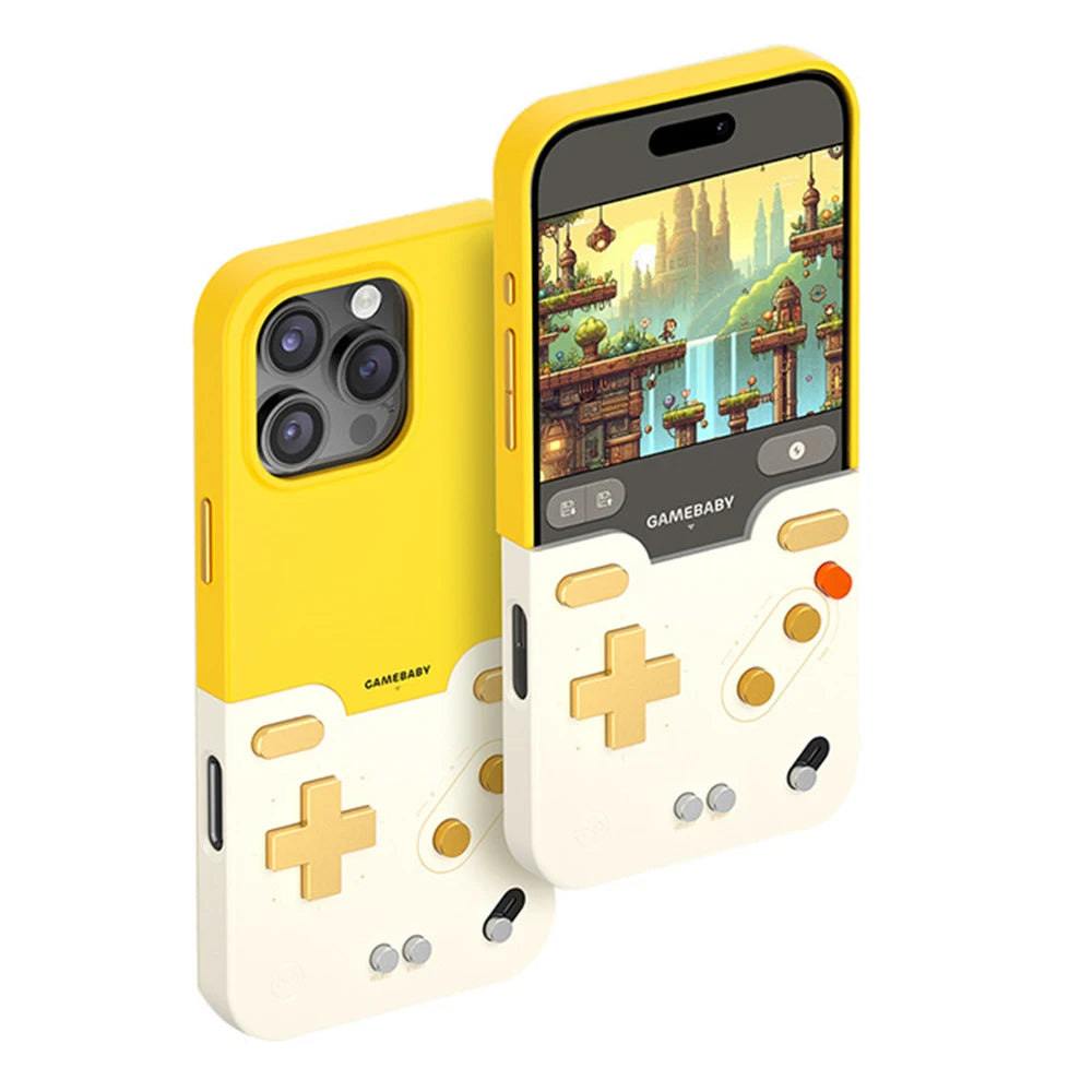 BITMOLAB GAMEBABY Telefon Fall Benutzerdefinierte Gamepads Für iPhone 16 15 Pro Max Retro Handheld Spielkonsole unterstützung GB GBC NES Layout Case