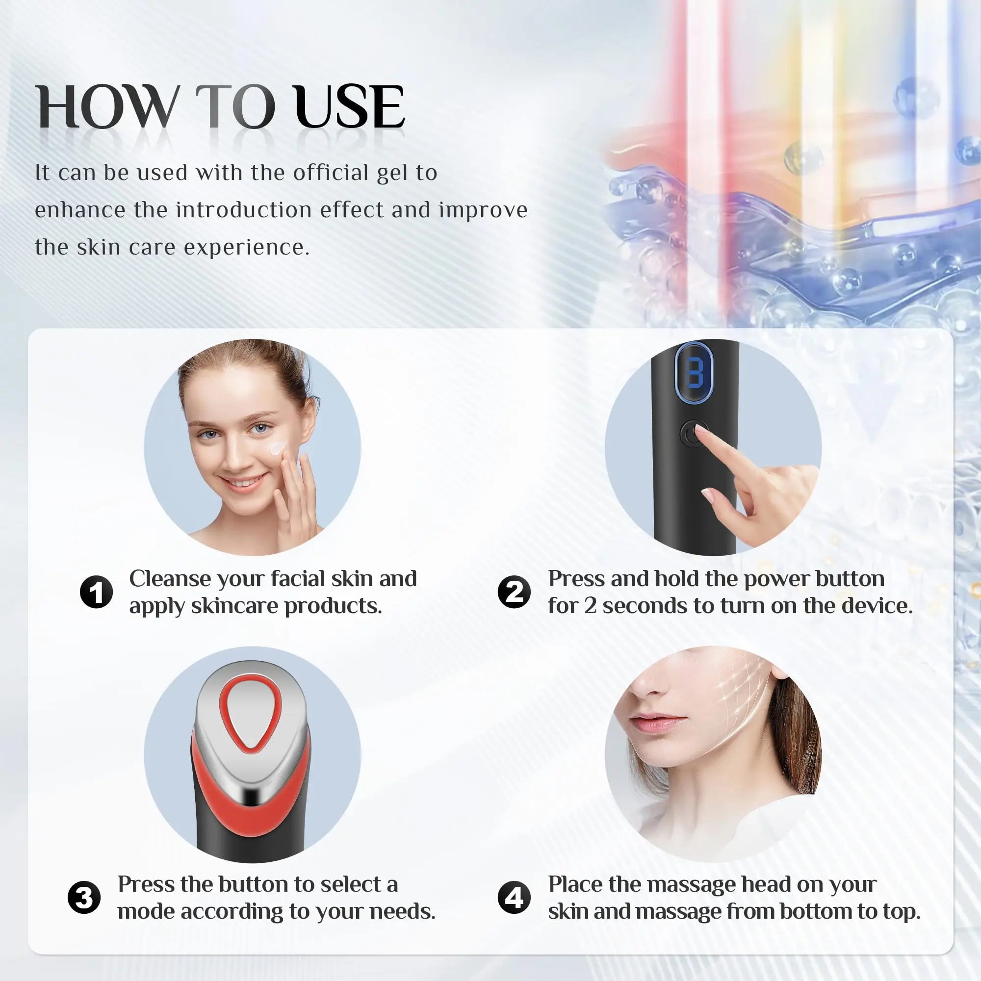 UBilli Age-R Booster Pro – EMS, 7-Farben-Lichttherapie, Faltenentfernung, Hautstraffung