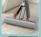 Gepresster selbstentleerender Gummi-Baumwollmopp, freihändiger magischer selbstreinigender Flachmopp, wiederverwendbarer Schwamm, Haushalts-Bodenreinigungswerkzeug