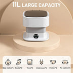 60 W tragbare faltbare Waschmaschine mit rotierenden vollautomatischen Mini-Unterwäsche-Socken 11 l Haushalts-Zentrifugalwaschmaschine