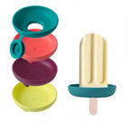 Silikon Eis-am-Stiel-Halter – Tropfschutz, wiederverwendbar, für Kinder, 4 Farben