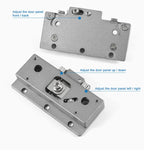 Möbelbeschläge in Sondergröße, Schlafzimmer, Aluminium, eingebetteter Kleiderschrank, Platzierungstür, koplanare Dämpfung, Schiebesystem