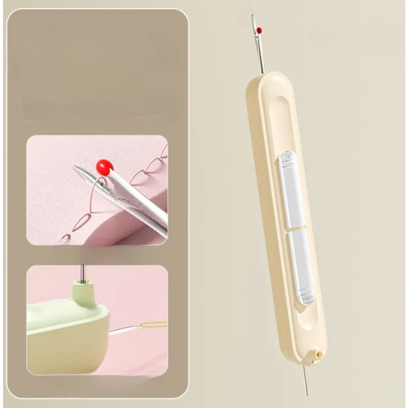 1/2 Stück 2-in-1-Nadeleinfädler, Nahttrenner, Nähentferner, dehnbare Nahttrenner für Handnähen, Nahtzubehör