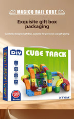 Kinder Magic Track Zug Elektrische Zusammengebaute Bausteine Magnetische Schiene Auto Labyrinth Pädagogisches Spielzeug für Kinder Weihnachten Geschenke