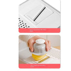 Vielseitiger manueller Gemüseschneider, Schäler, Werkzeug mit Ablagefach, Küchenhelfer, effizienter tragbarer Karottenzerkleinerer