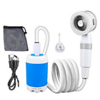 Tragbare Campingdusche – Wiederaufladbar, 4000 mAh, 60 Min. Laufzeit, 2m Schlauch | USB-C