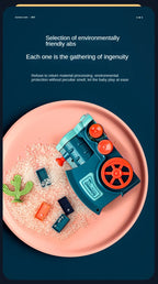 Automatische Verlegung Domino Zug Elektrische Auto Ziegel Blöcke Kits Kreative Spiele Intelligenz Pädagogisches DIY Spielzeug Kinder Geburtstag Geschenk