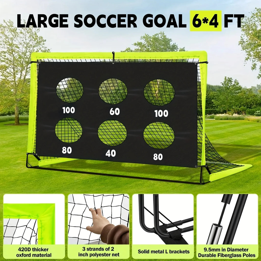 Tragbare Pop-up-Fußball-Target-Trainingsausrüstung mit verschiedenen Konfigurationsmodi; Torset geeignet für Outdoor-Sportarten; Fußball