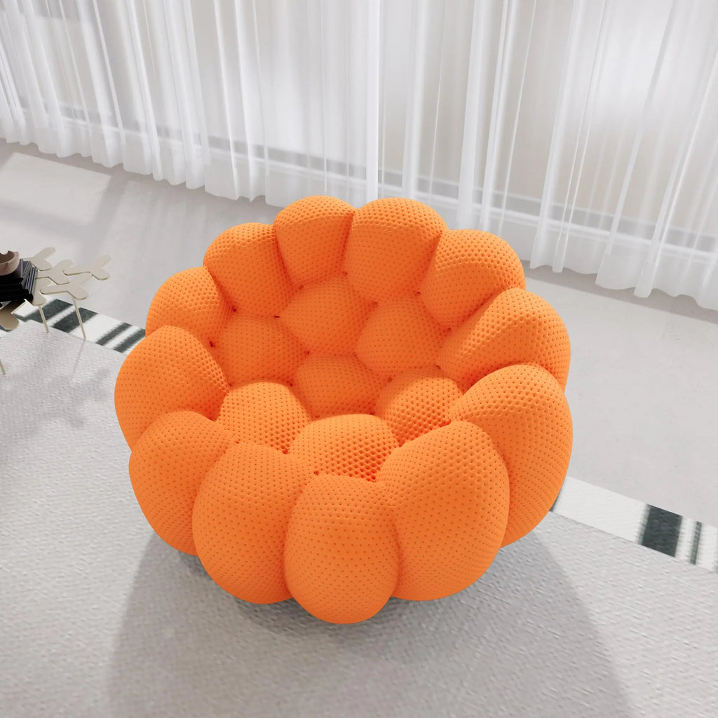 Einzelsitz-Kürbis-Lazy-Sofa kann zurücklehnen werden. Designer Rochburg-Fußballsofa für Balkon, Schlafzimmer, bequeme Lounge-Couch