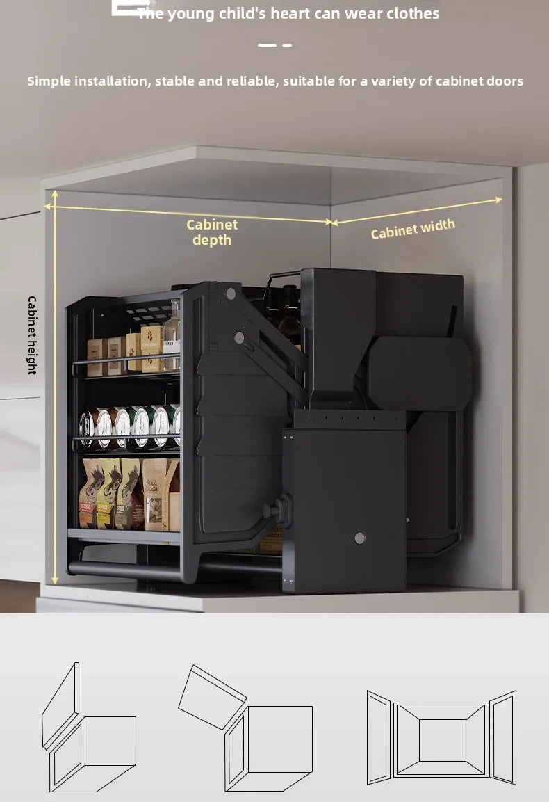 Hängeschrank, Hebekorb, Küchenschrank, Hochschrank, Kühlschrank, Ofen, Snacks Gewürzkorb, Vertiefung Lagerregal