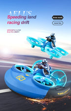 4DRC Mini RC Drohne Höhe halten Headless Modus 3 in 1 Meer Land Luft Flug 2,4G Fernbedienung Quadcopter Boot RC Hubschrauber Spielzeug