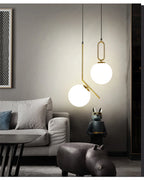 Nordische Glaskugel Pendel leuchten Messing schwarz Hängelampe modernes Wohnzimmer Esszimmer Schlafzimmer Dekor Decken leuchte Haus Lampen für Schlafzimmer Wohnzimmer Korridor Licht Balkon Lichter Decken leuchten