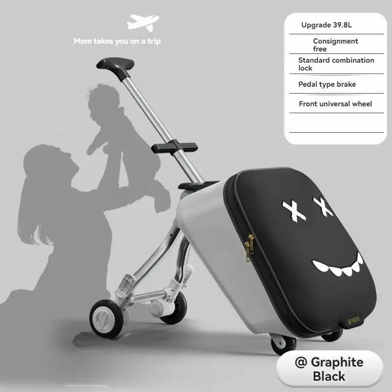 Cartoon Kinder Trunk, fahrbare Reisetasche