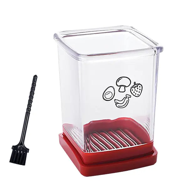 Coupe-fruits rapide avec plaque de poussée, coupe-œufs, coupe-fraise et banane, préparation rapide de salades de fruits et légumes, gadget de cuisine