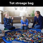 Kinderspielzeugkissen, Spielzeug-Aufbewahrungstasche, Große saubere Spielunterlage, Robuste Baustein-Spielzeug-Aufbewahrungstasche, Outdoor-Matte