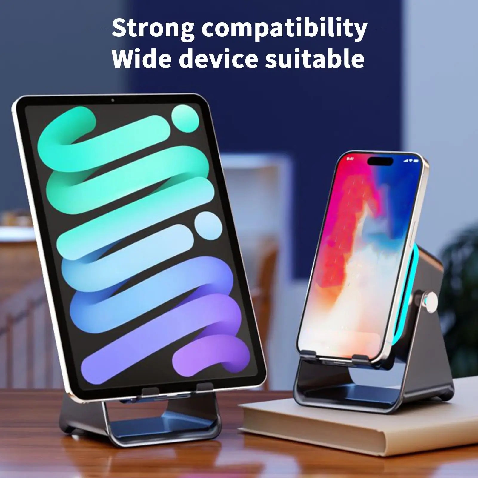5-in-1 Smartphone-Halter mit Bluetooth-Lautsprecher & kabellosem Laden