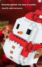 Weihnachtsgeschenke Micro Baustein DIY Domino Spiel Weihnachtsmann Rentier Urlaub Puzzle Montage Ziegel Tischdekoration Spielzeug