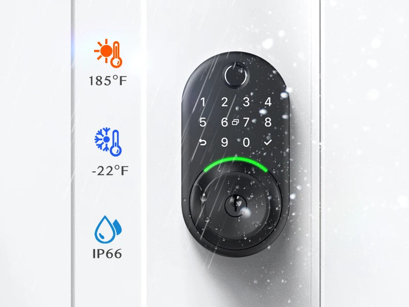 Intelligentes Tastatur-Türschloss mit Knopf, Yamiry-Digitalschloss mit schlüssellosem Zugang und Griff, elektronischer Fingerabdruckknopf für die Haustür, Gen