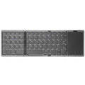 3-fach faltbare Tastatur, kabellose Mini-Tastatur, faltbare Dual-Bluetooth-Tastatur mit Touchpad für Windows, Android, iOS, iPad, Telefon