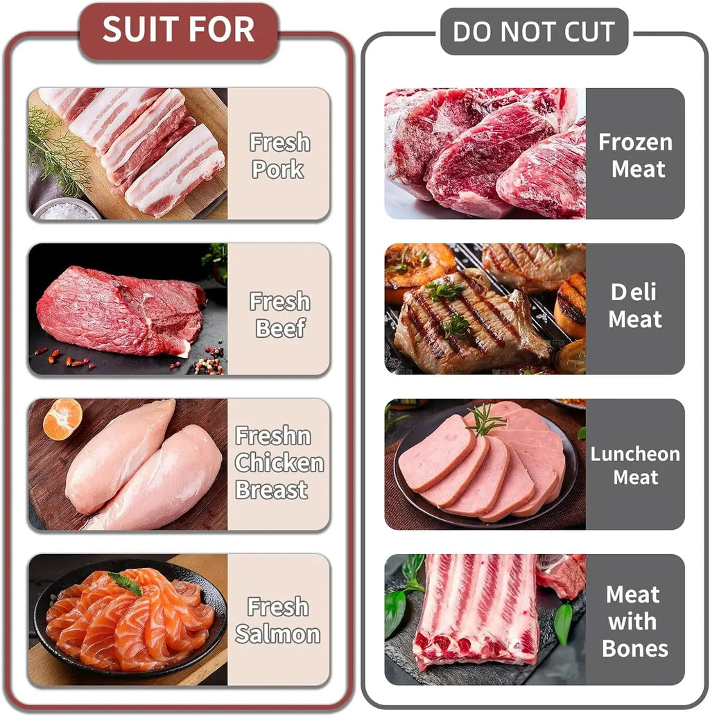 Fleischschneider, Hackmesser, Küchenmesserset zum Fleischschneiden, Zerkleinern, manueller Frischfleischschneider, Lebensmittelschneider für Rindfleisch