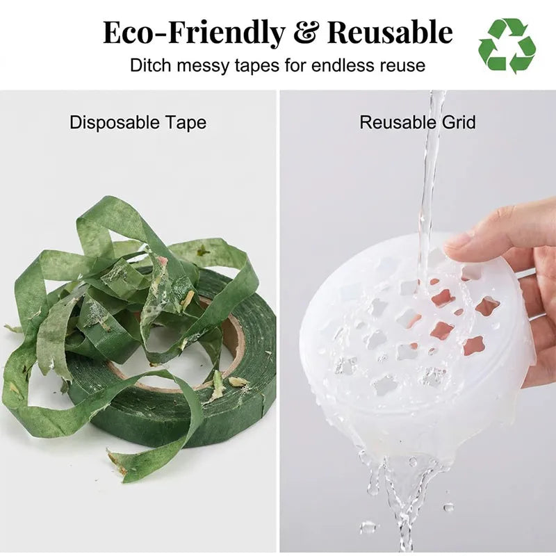 Silikon-Blumengitter für Vasen – Flexibler Blumenstielhalter, Wasserdicht & Wiederverwendbar | DIY
