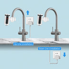 ATWFS 3300 W Instant-Warmwasserhahn, elektrischer Wasserhahn, moderner Durchlauferhitzer, Wasserhahn für die Küche, Warmwasserbereiter