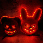 LED-Tiermaske Halloween – Leuchtende Hasen- & Bärmaske für Karneval & Cosplay