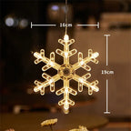 LED-Licht Schneeflocke Weihnachtsmann Fenster Ornamente Dekoration für Zuhause Weihnachten Navidad Neujahr Weihnachten Dekor Fee Lampe Lichterketten