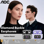 AI-Übersetzungskopfhörer AOC Ohrclip-Ohrhörer OWS Bluetooth Smart LCD-Bildschirm-Touch-Kopfhörer Gaming Wireless Sport Headset 3521