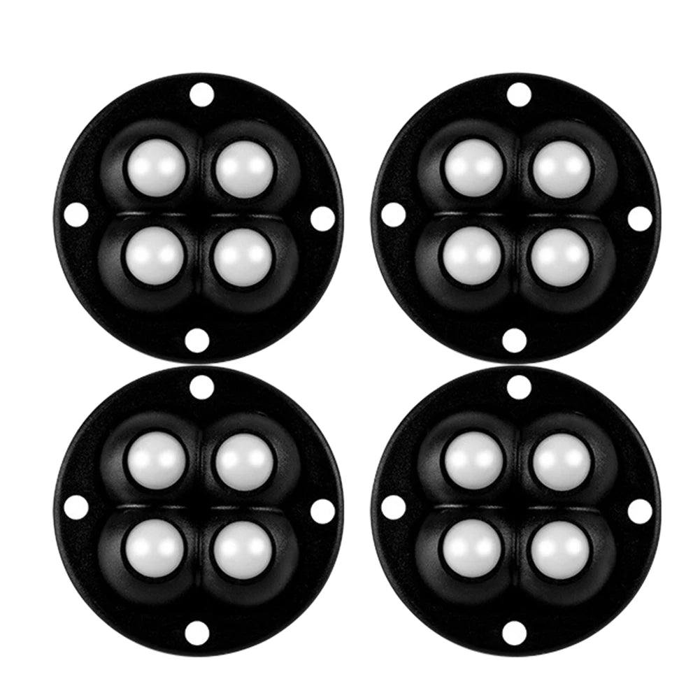 4 Stück klebrige drehbare Riemenscheibe, 360 Grad freie Drehung, selbstklebende Lenkrollen, Zubehör für Behälter, Aufbewahrungsbox, Möbel