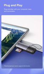 Baseus Kartenleser USB C & USB3.0 zu SD Micro SD TF Speicherkartengerät 104 MB/s 2 TB Smart Card Reader für Laptop-Zubehör