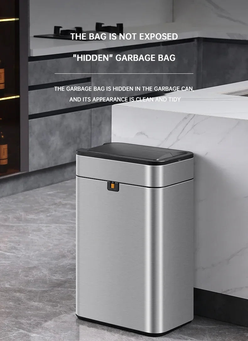 9/15/20/30/40/50/60 Mülltonne Große kapazität Edelstahl Smart Sensor Mülleimer Automatische Abfall Bins Küche Mülleimer