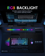 GravaStar K1 Bluetooth Drahtlose mechanische Tastatur aus Aluminiumlegierung Tri-Mode RGB Light E-Sport-Gaming-Tastatur PC-Zubehör