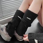 Neue gestrickte Lolita JK Beinwärmer, Damen lange Socken, Herbst, Winter, Wolle Fußabdeckung, Armwärmer, Y2K Crochet, Heap Socke, Stiefelmanschetten
