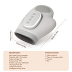 Elektrischer Handmassager mit Luftkompression – 5 Stufen, Wärmefunktion, Vibration, CE