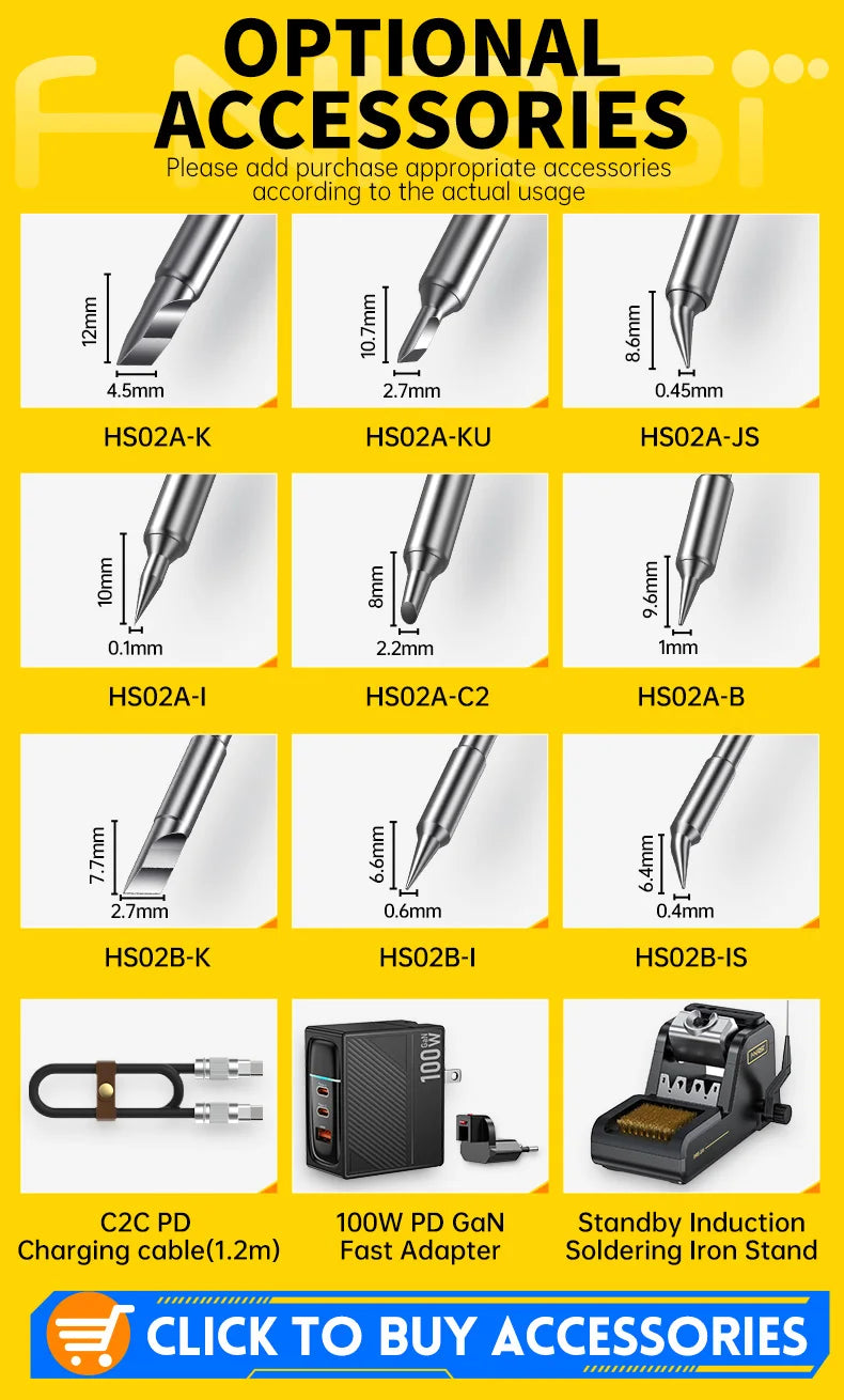 FNIRSI HS-02 Tragbares Wärme-Werkzeugkastenset, 100 W Leistung, einstellbare Temperatur, schnelle Erwärmung, Reparaturausrüstung, 100–450 ℃   für DIY-Reparatur